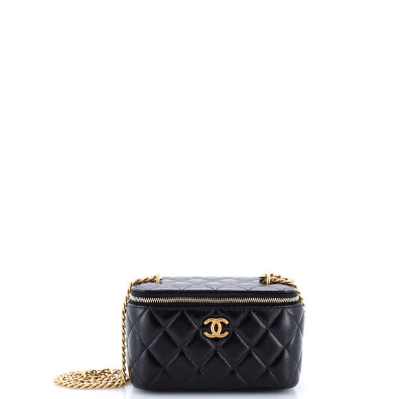 Chanel Small Sweet Heart Vanity Case with Chain Quilted Lambskin - Picture 1 of 6